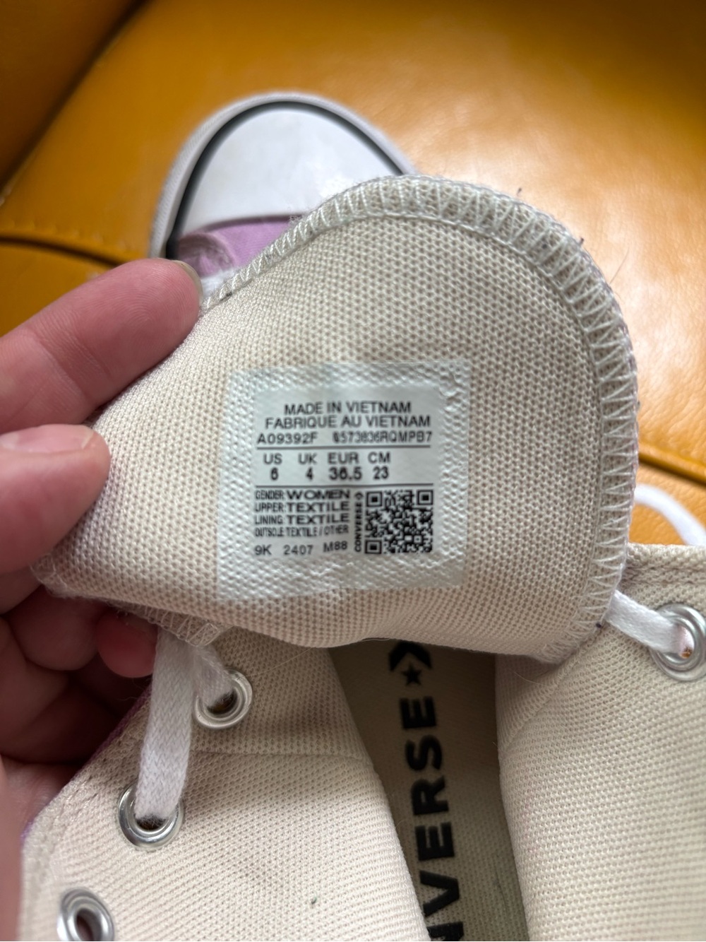 Converse High Top Sneakers - Light Pink Canvas - Picture 6 of 6